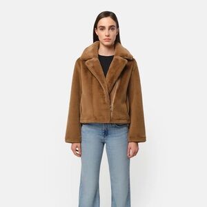 Apparis Dahlia Faux Fur Biker Jacket